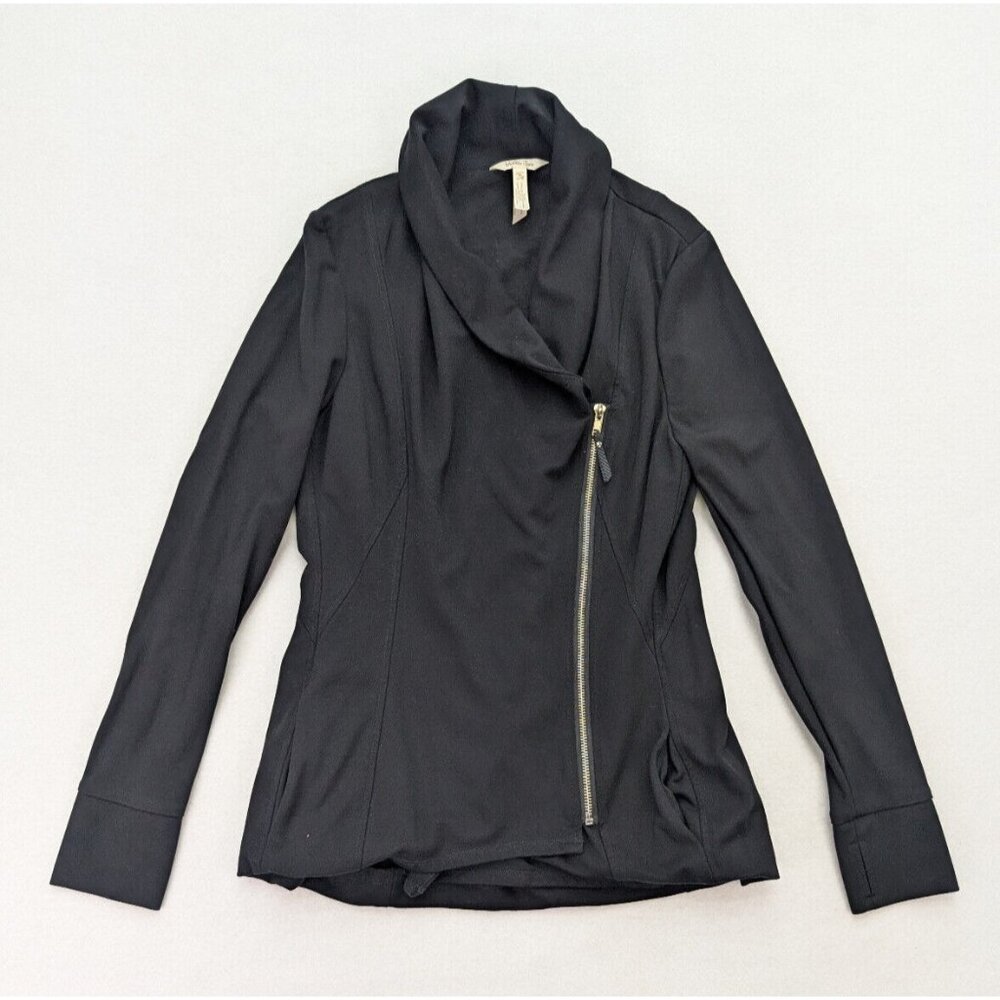 Matilda Jane Women's Jacket Size M Black Stretch Knit Full Zip
